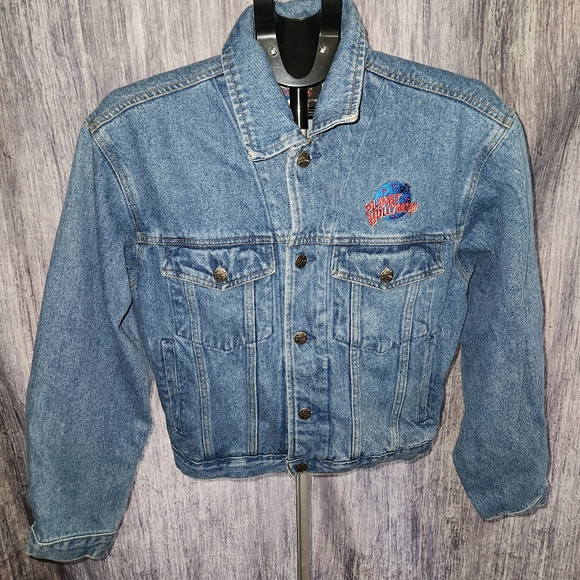 Planet Hollywood‎ Vintage 90's Blue Denim Jean Jacket Orlando Size Small - Picture 1 of 13
